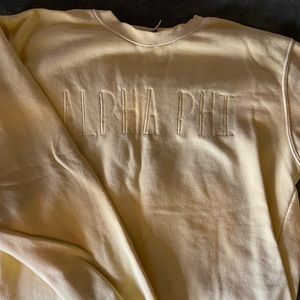 Yellow Alpha Phi Crewneck